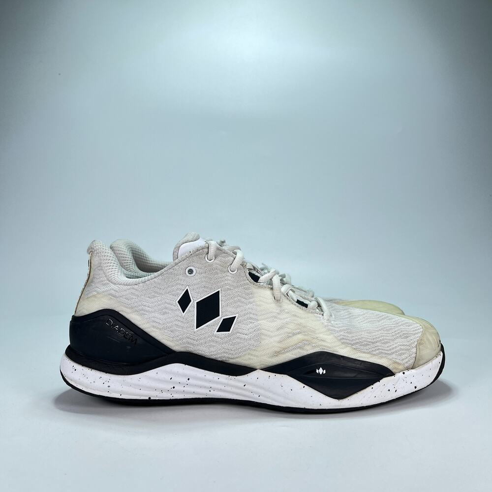 Diadem Court Burst White Black Tennis Shoes Athletic Sneakers Mens Size 11.5